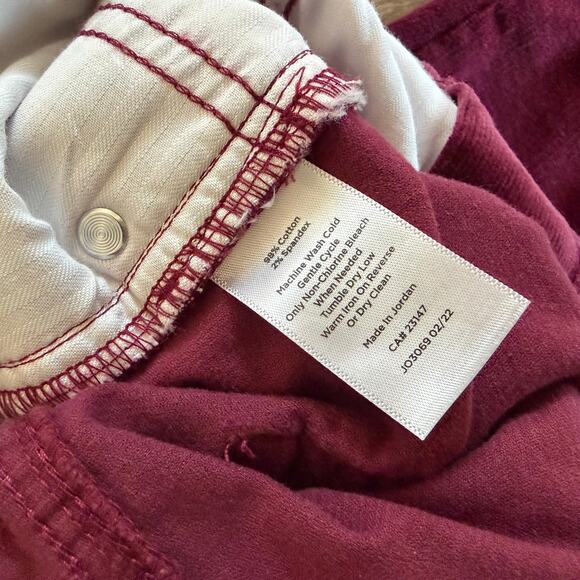 Talbots Women’s Corduroy Straight Leg Pants Red Size 14P High Rise Stretch - Picture 9 of 9